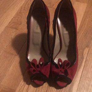 Valentino Red Peeptoe Heels